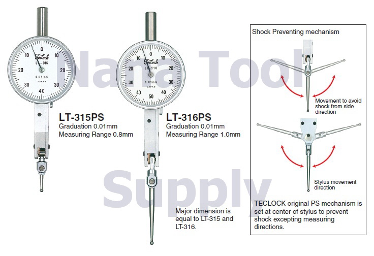 PS type Test Indicator LT-310, LT-311, LT-314, LT-315, LT-316, LT-370, LT-315PS, LT-316PS